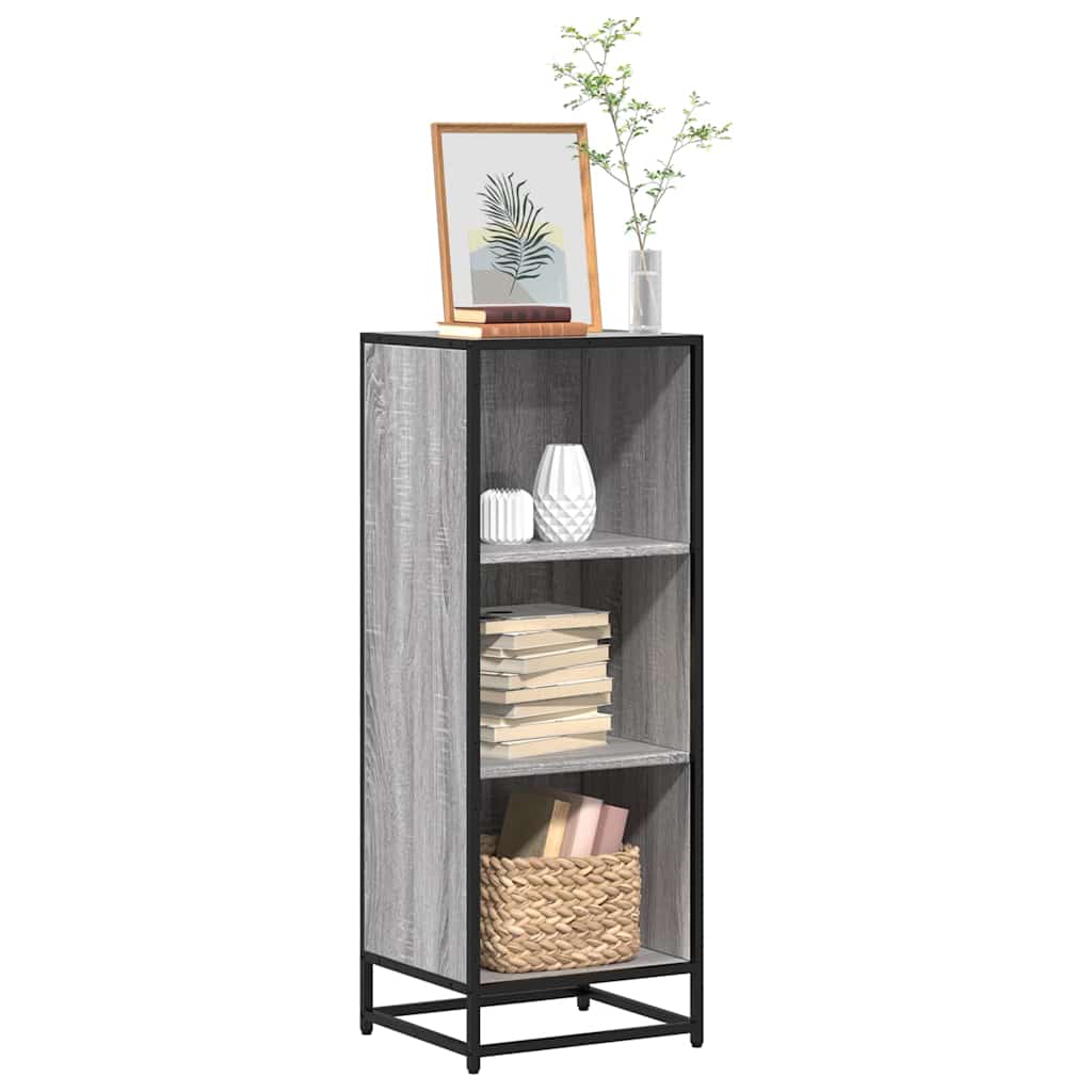 Ντουλάπι βιβλίων Γκρι Sonoma 40x35x107,5 cm Κατασκευασμένο ξύλο