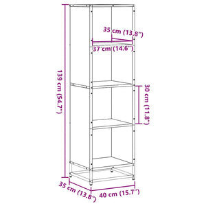 Βιβλιοθήκη Χρώμα sonoma Δρυς 40x35x139 εκ. Μοριοσανίδα