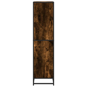 Βιβλιοθήκη Καπνιστή Δρυς 40x35x139 εκ. από Επεξεργασμένο Ξύλο