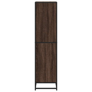 Βιβλιοθήκη Καφέ Δρυς 40x35x139 εκ. από Επεξεργασμένο Ξύλο