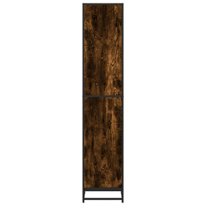 Βιβλιοθήκη Καπνιστή Δρυς 40x35x170,5 εκ. από Επεξεργασμένο Ξύλο