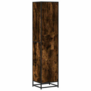 Βιβλιοθήκη Καπνιστή Δρυς 40x35x170,5 εκ. από Επεξεργασμένο Ξύλο