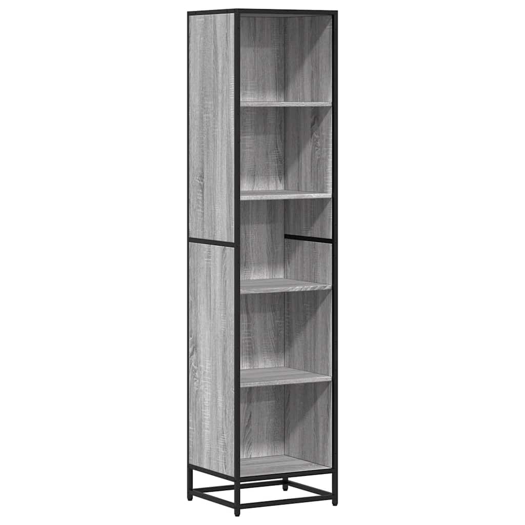 Βιβλιοθήκη Γκρι Sonoma 40x35x170,5 εκ. από Επεξεργασμένο Ξύλο - Pakobazaar