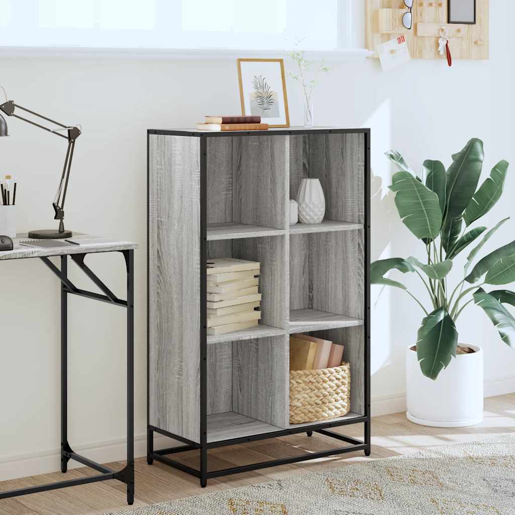 Βιβλιοθήκη Γκρι sonoma 65,5x33x107,5 εκ. Επεξεργασμένο Ξύλο