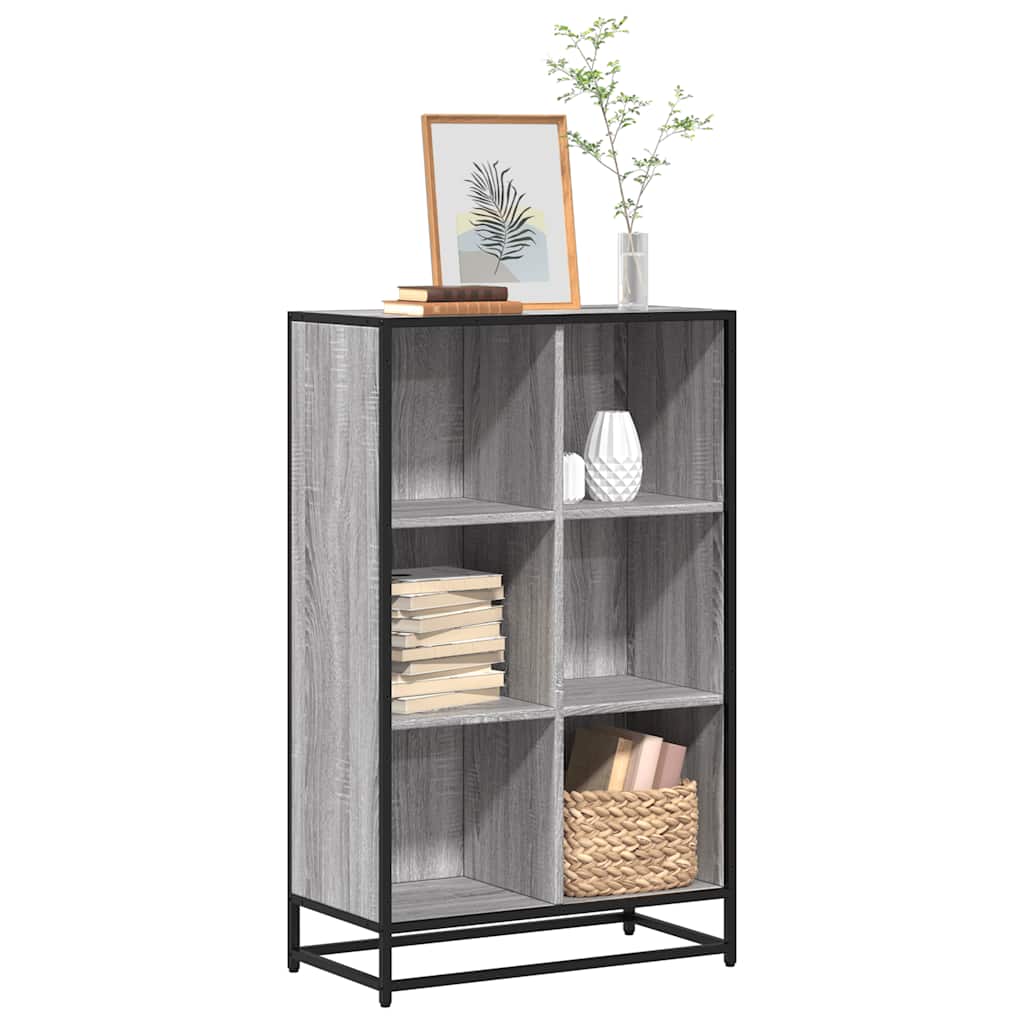 Βιβλιοθήκη Γκρι sonoma 65,5x33x107,5 εκ. Επεξεργασμένο Ξύλο