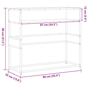 Τραπέζι Κονσόλα Sonoma Δρυς 90x35x80 εκ. Επεξεργασμένο Ξύλο