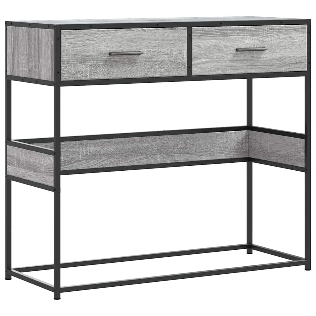 Τραπέζι κονσόλας Γκρίζο Σονόμα 90x35x80 cm Ξύλινη κατασκευή