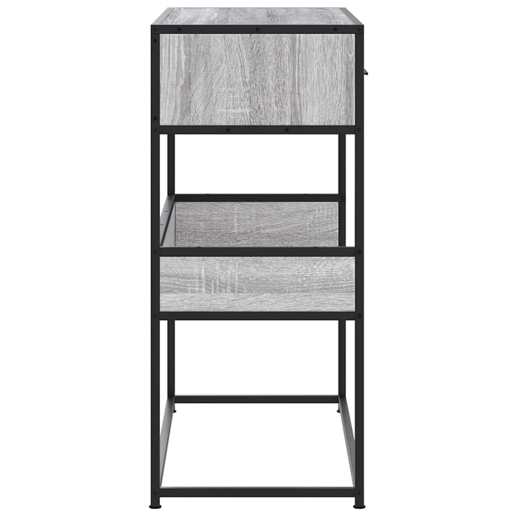 Τραπέζι κονσόλας Γκρίζο Σονόμα 90x35x80 cm Ξύλινη κατασκευή