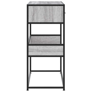 Τραπέζι κονσόλας Γκρίζο Σονόμα 90x35x80 cm Ξύλινη κατασκευή