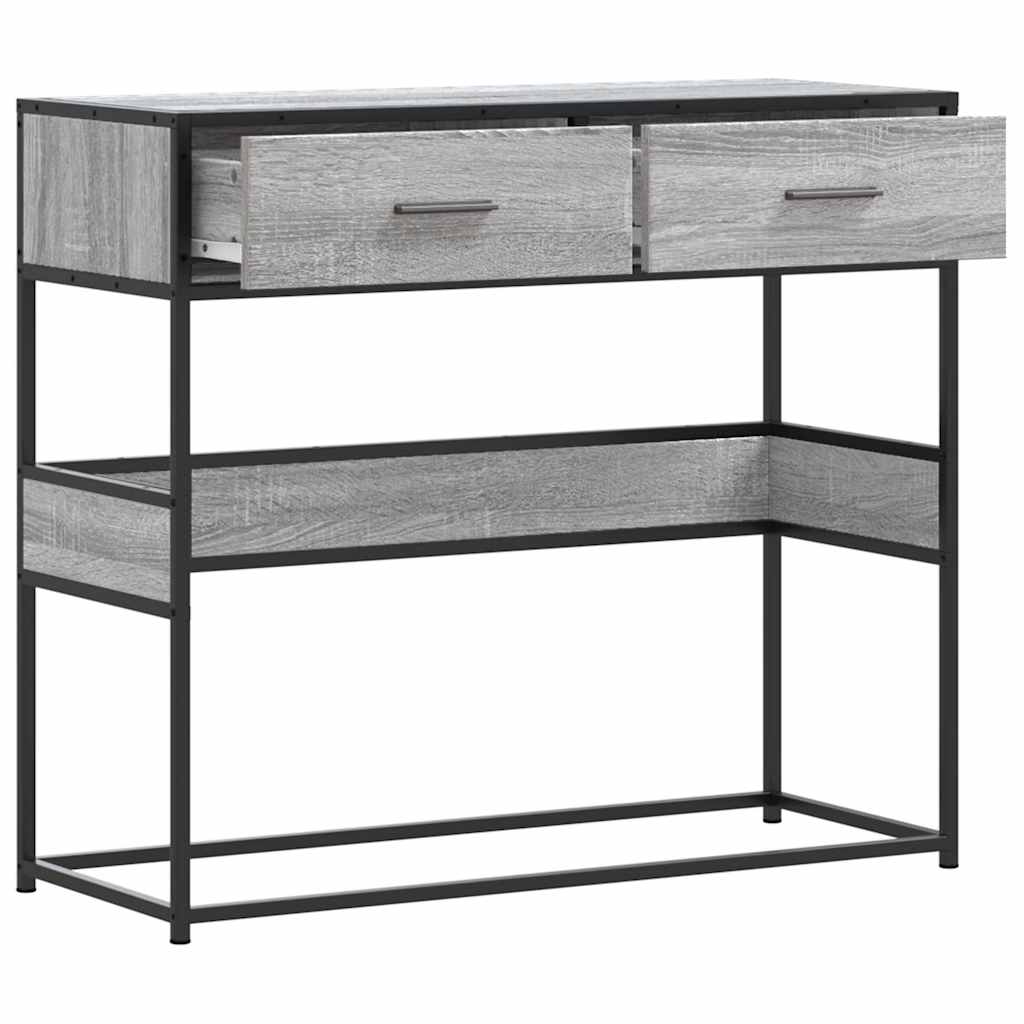 Τραπέζι κονσόλας Γκρίζο Σονόμα 90x35x80 cm Ξύλινη κατασκευή