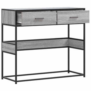 Τραπέζι κονσόλας Γκρίζο Σονόμα 90x35x80 cm Ξύλινη κατασκευή