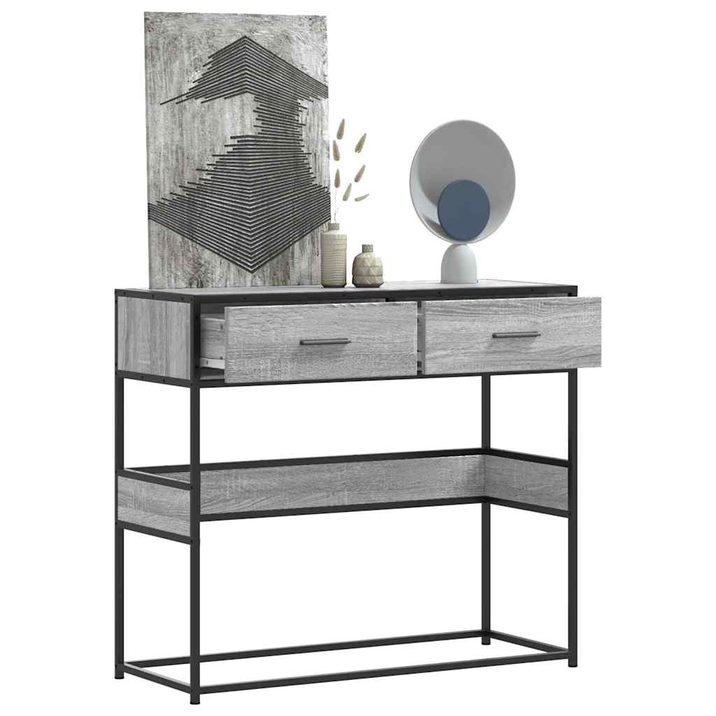 Τραπέζι κονσόλας Γκρίζο Σονόμα 90x35x80 cm Ξύλινη κατασκευή