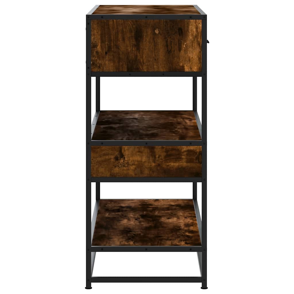 Τραπέζι Κονσόλα Καπνιστή Δρυς 90x35x80 εκ. Επεξεργασμένο Ξύλο