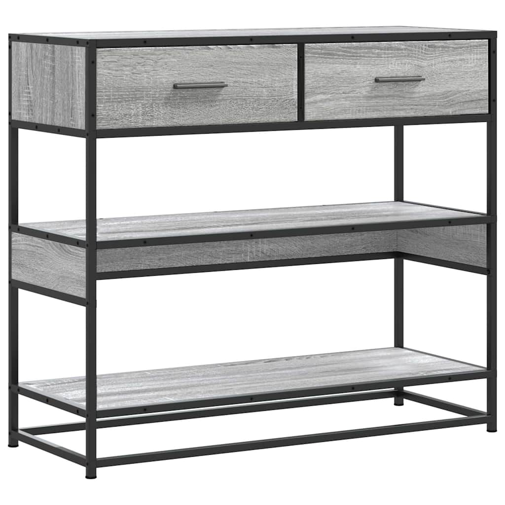 Τραπέζι κονσόλας Γκρίζο Σονόμα 90x35x80 cm Ξύλινη κατασκευή