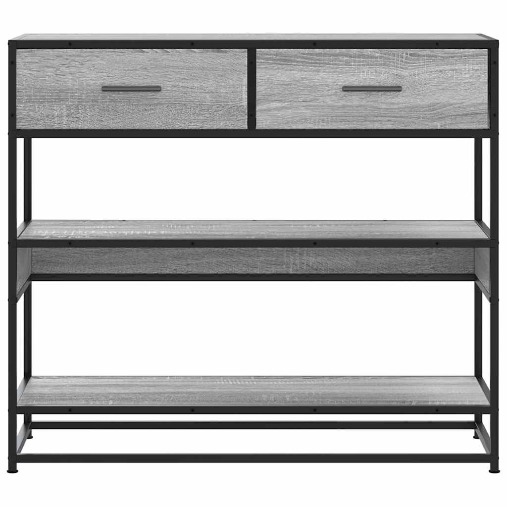 Τραπέζι κονσόλας Γκρίζο Σονόμα 90x35x80 cm Ξύλινη κατασκευή
