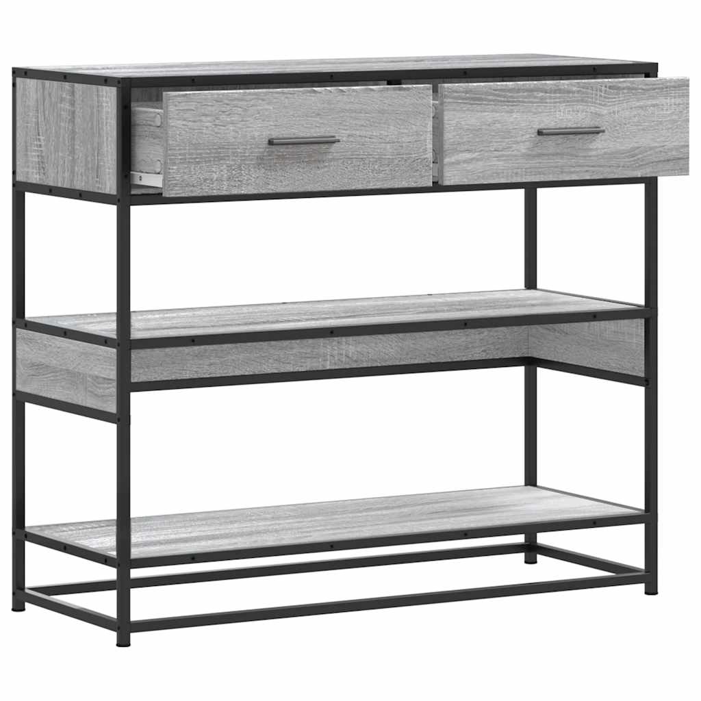Τραπέζι κονσόλας Γκρίζο Σονόμα 90x35x80 cm Ξύλινη κατασκευή