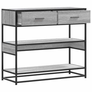 Τραπέζι κονσόλας Γκρίζο Σονόμα 90x35x80 cm Ξύλινη κατασκευή