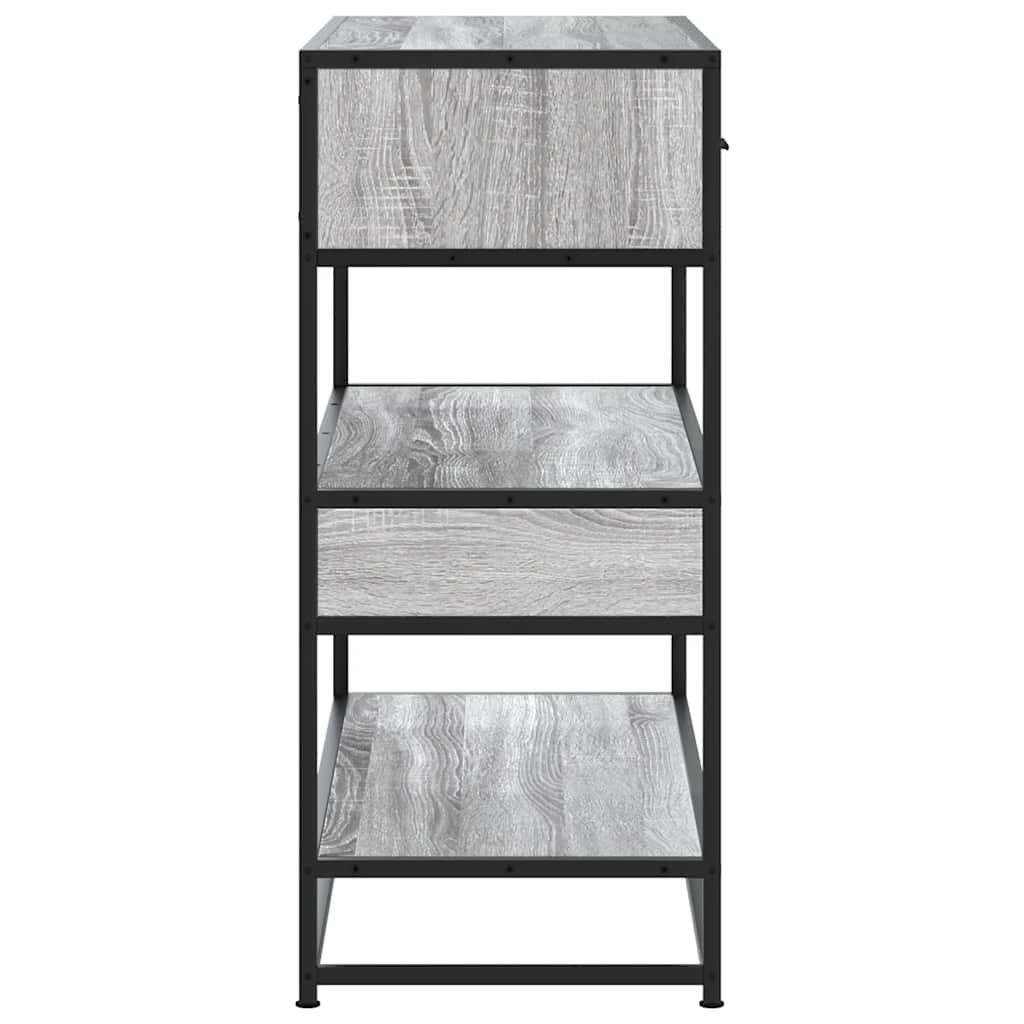 Τραπέζι κονσόλας Γκρίζο Σονόμα 90x35x80 cm Ξύλινη κατασκευή