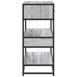 Τραπέζι κονσόλας Γκρίζο Σονόμα 90x35x80 cm Ξύλινη κατασκευή