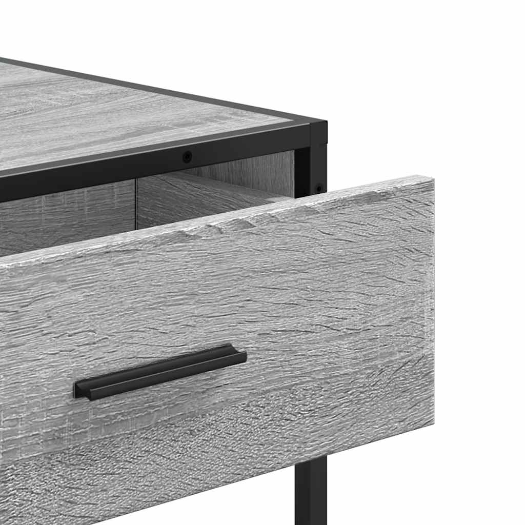 Τραπέζι κονσόλας Γκρίζο Σονόμα 90x35x80 cm Ξύλινη κατασκευή