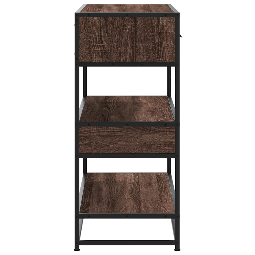 Τραπέζι Κονσόλα Καφέ Δρυς 90x35x80 εκ. Επεξεργασμένο Ξύλο - Pakobazaar