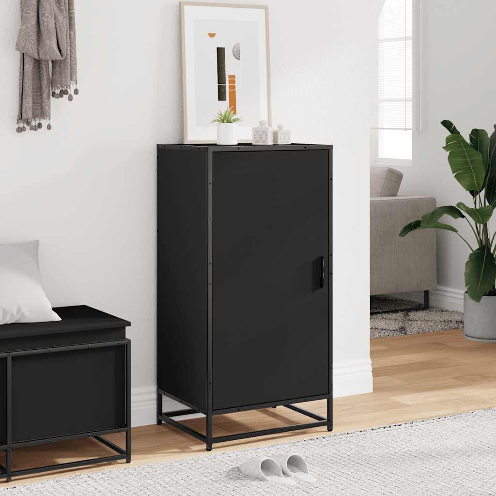 Παπουτσοθήκη Μαύρο 48x38x97,5 εκ. από Επεξεργασμένο Ξύλο