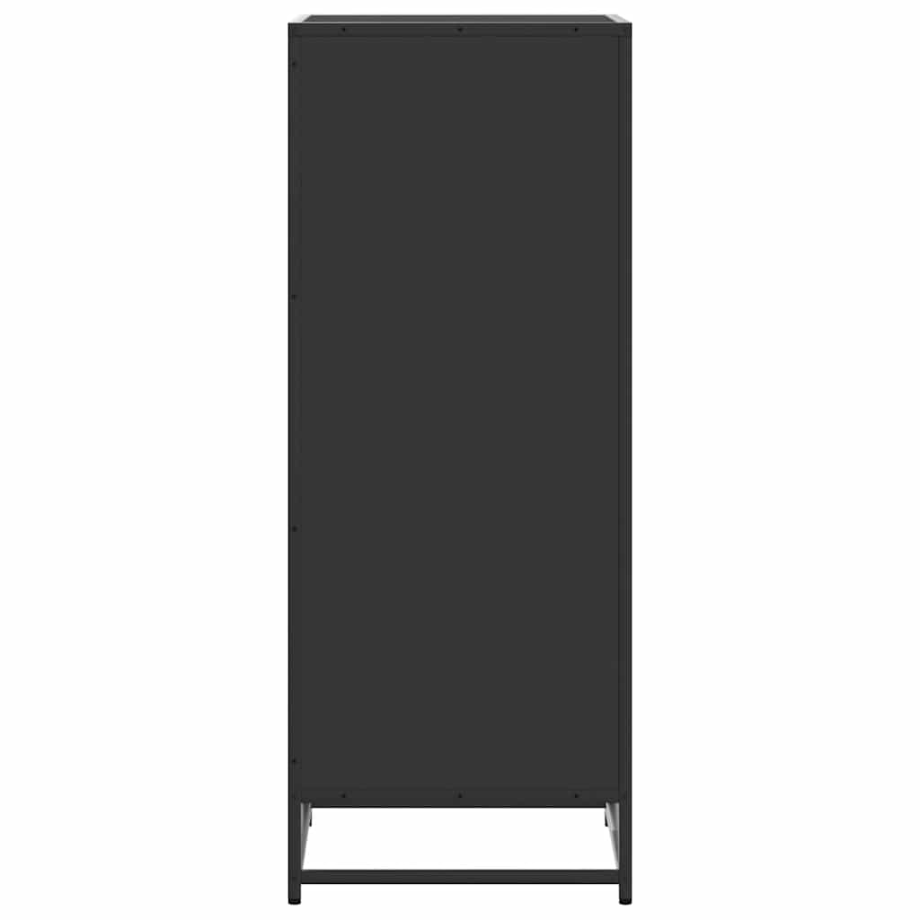 Παπουτσοθήκη Μαύρο 48x38x97,5 εκ. από Επεξεργασμένο Ξύλο