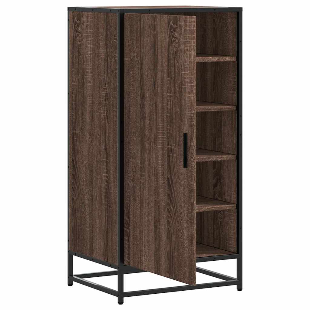 Ράφι παπουτσιών καφέ δρυς 48x38x97,5 cm Κατασκευασμένο ξύλο