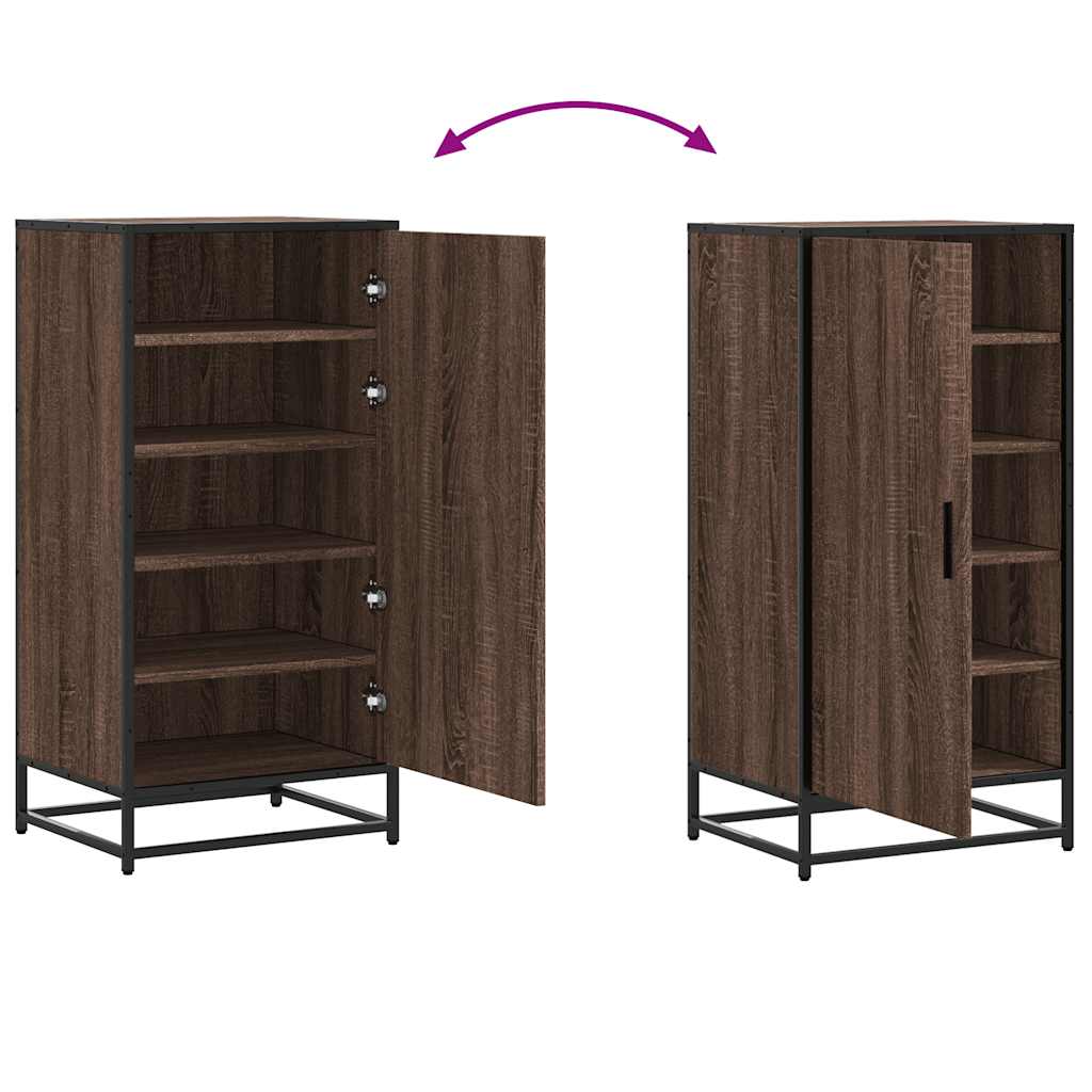 Ράφι παπουτσιών καφέ δρυς 48x38x97,5 cm Κατασκευασμένο ξύλο
