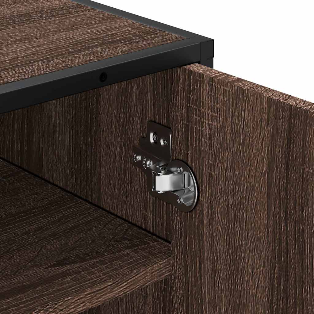 Ράφι παπουτσιών καφέ δρυς 48x38x97,5 cm Κατασκευασμένο ξύλο
