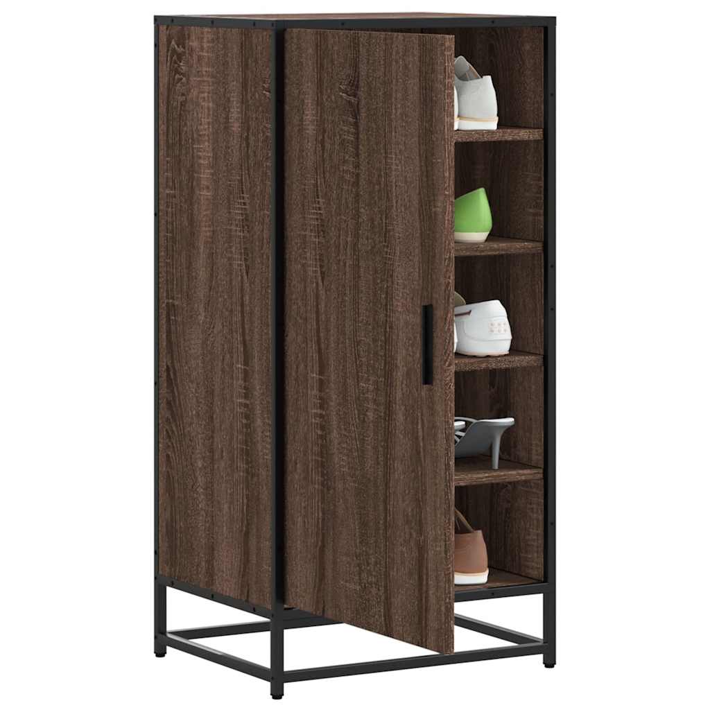 Ράφι παπουτσιών καφέ δρυς 48x38x97,5 cm Κατασκευασμένο ξύλο