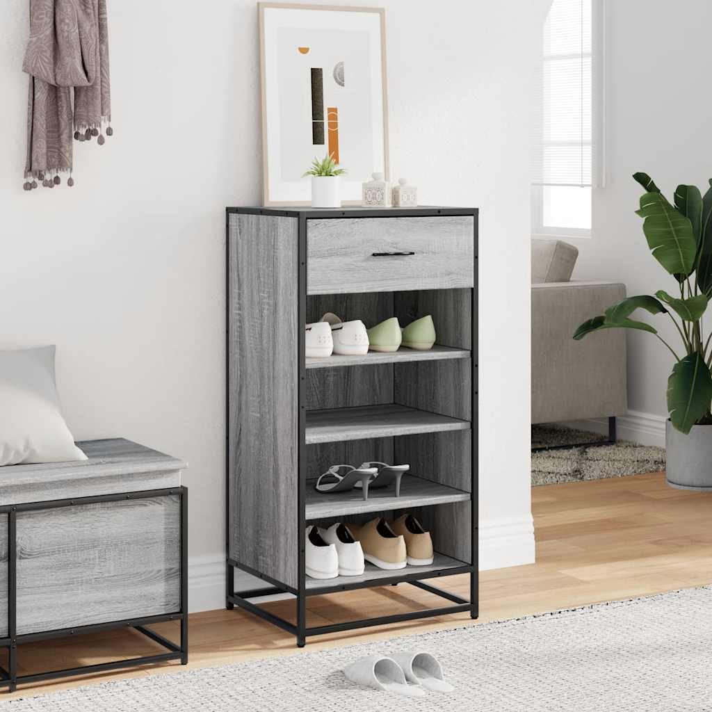Ράφι παπουτσιών  Γκρι Sonoma 48x38x97,5 cm Κατασκευασμένο ξύλο