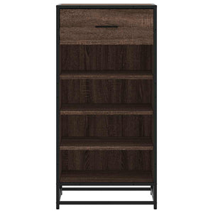 Ράφι παπουτσιών καφέ δρυς 48x38x97,5 cm Κατασκευασμένο ξύλο
