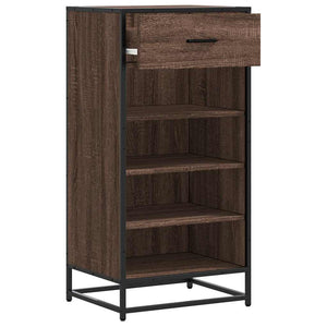 Ράφι παπουτσιών καφέ δρυς 48x38x97,5 cm Κατασκευασμένο ξύλο