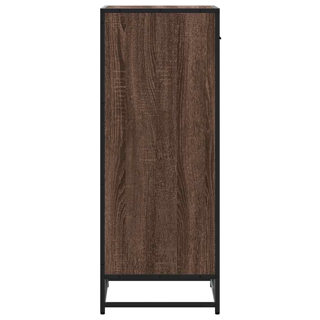 Ράφι παπουτσιών καφέ δρυς 48x38x97,5 cm Κατασκευασμένο ξύλο