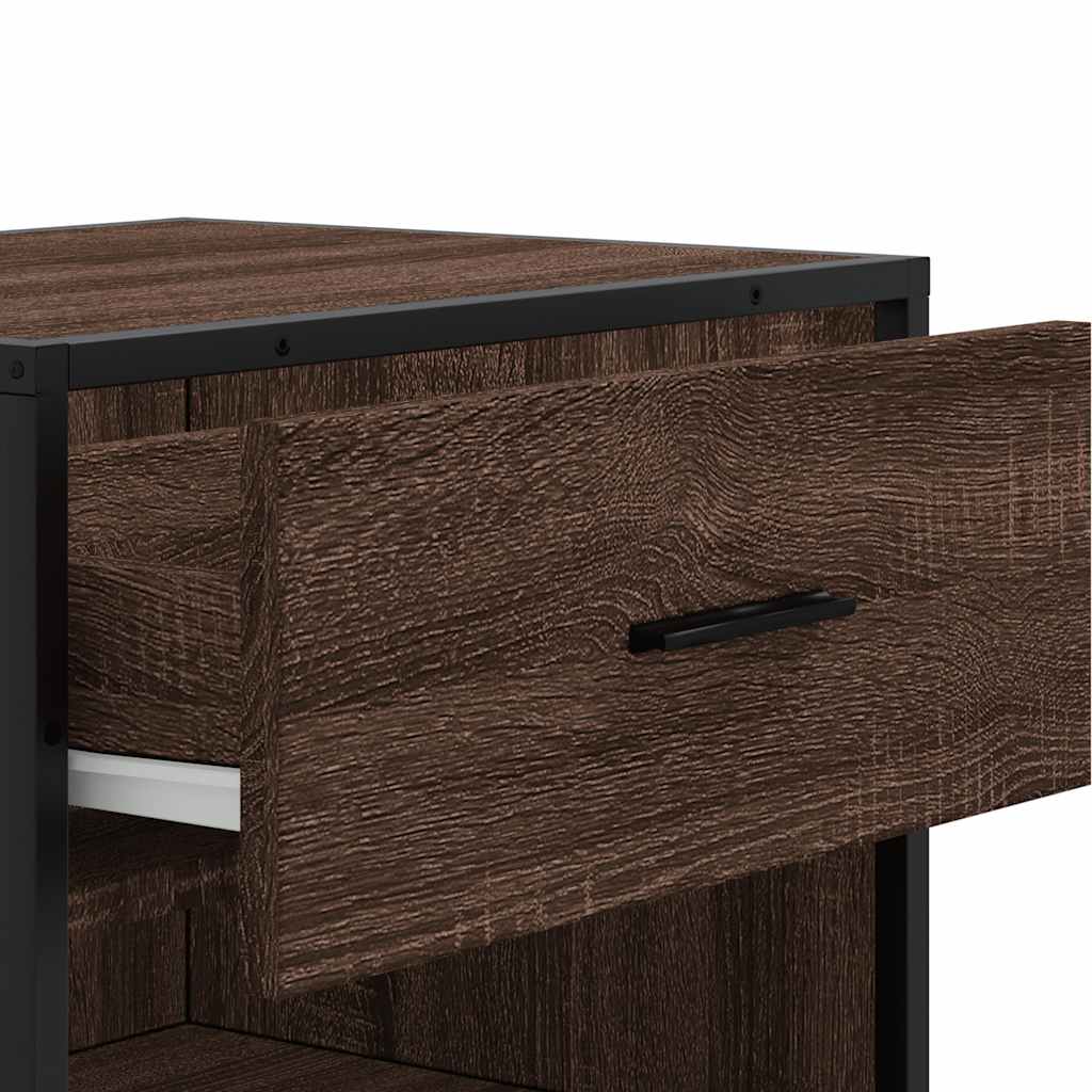 Ράφι παπουτσιών καφέ δρυς 48x38x97,5 cm Κατασκευασμένο ξύλο