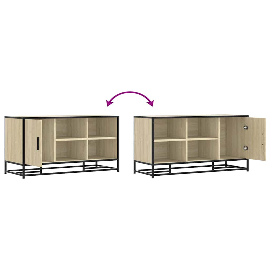 Πάγκος παπουτσιών  Sonoma Oak Κατασκευασμένο ξύλο και μέταλλο