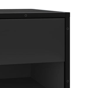 Παπουτσοθήκη Μαύρη 60x40x53,5εκ. από Επεξεργασμένο Ξύλο μέταλλο