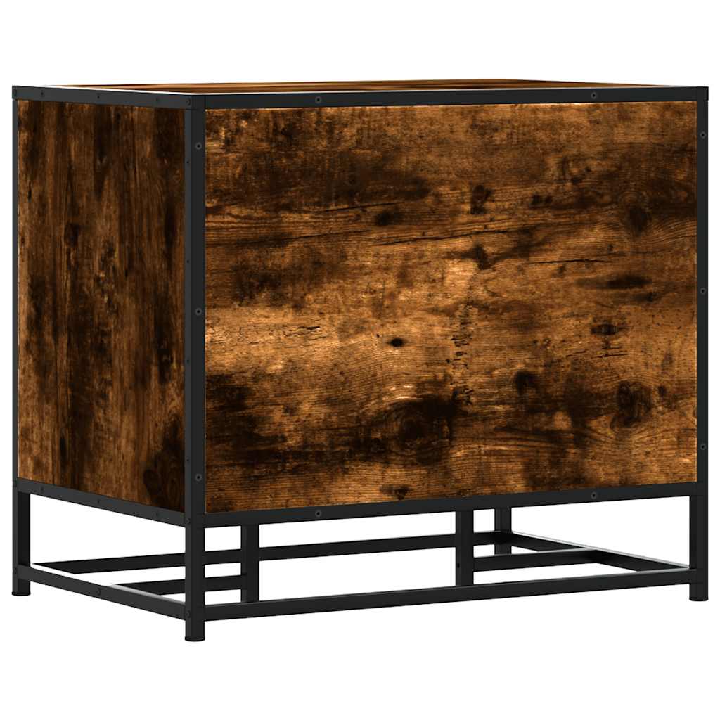 Πάγκος παπουτσιών Δρυς Καπνιστό 60x40x53,5cm Επεξεργασμένο ξύλο