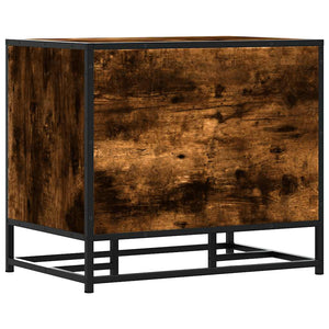 Πάγκος παπουτσιών Δρυς Καπνιστό 60x40x53,5cm Επεξεργασμένο ξύλο