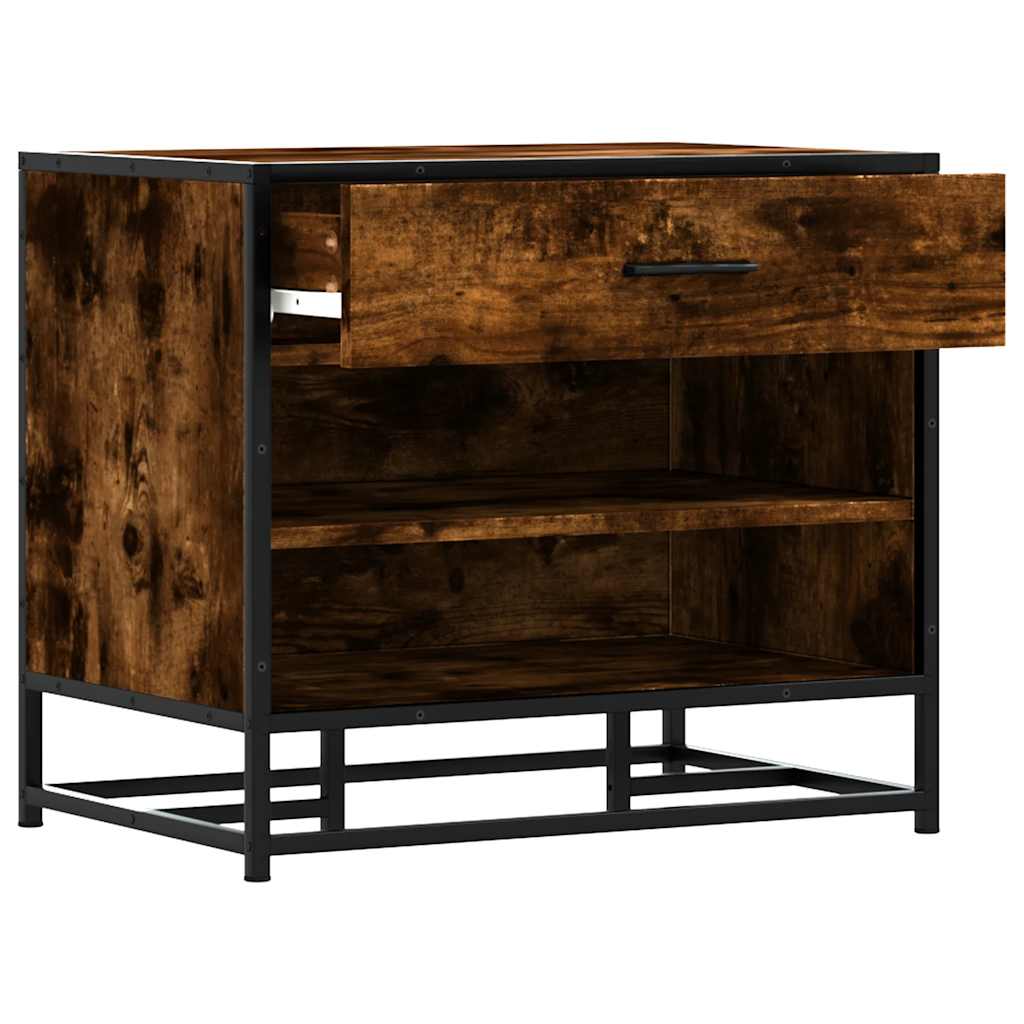 Πάγκος παπουτσιών Δρυς Καπνιστό 60x40x53,5cm Επεξεργασμένο ξύλο