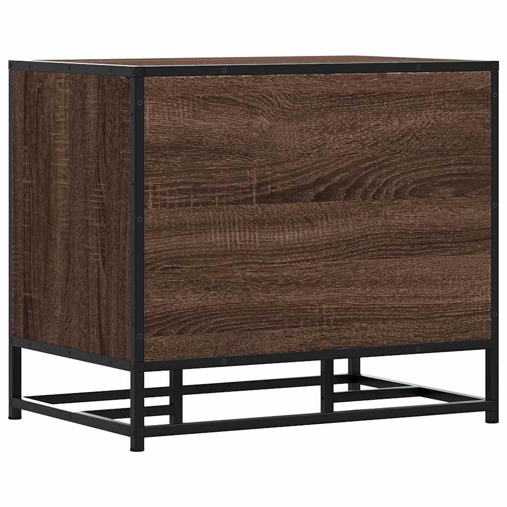 Παγκάκι παπουτσιών καφέ δρυς 60x40x53,5 cm