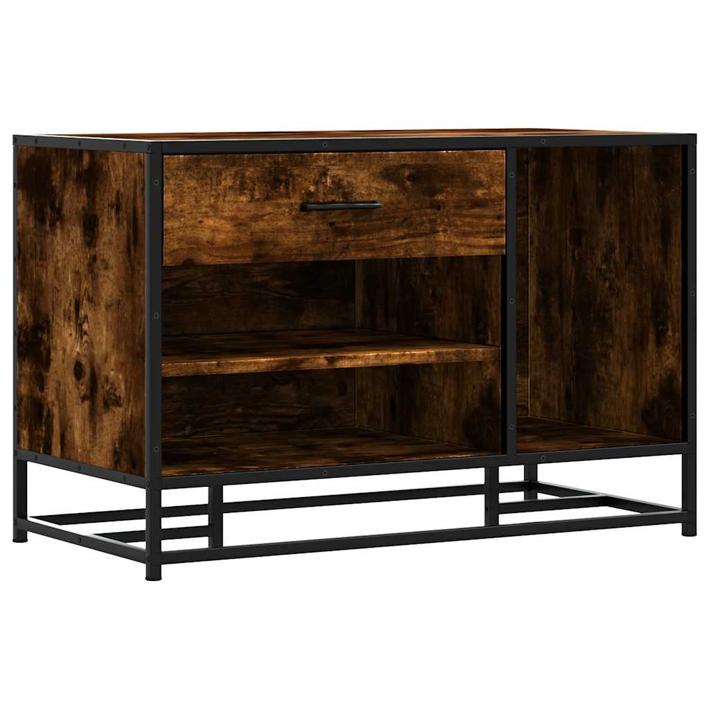 Πάγκος παπουτσιών  Καπνιστή βελανιδιά 80x40x53,5 cm