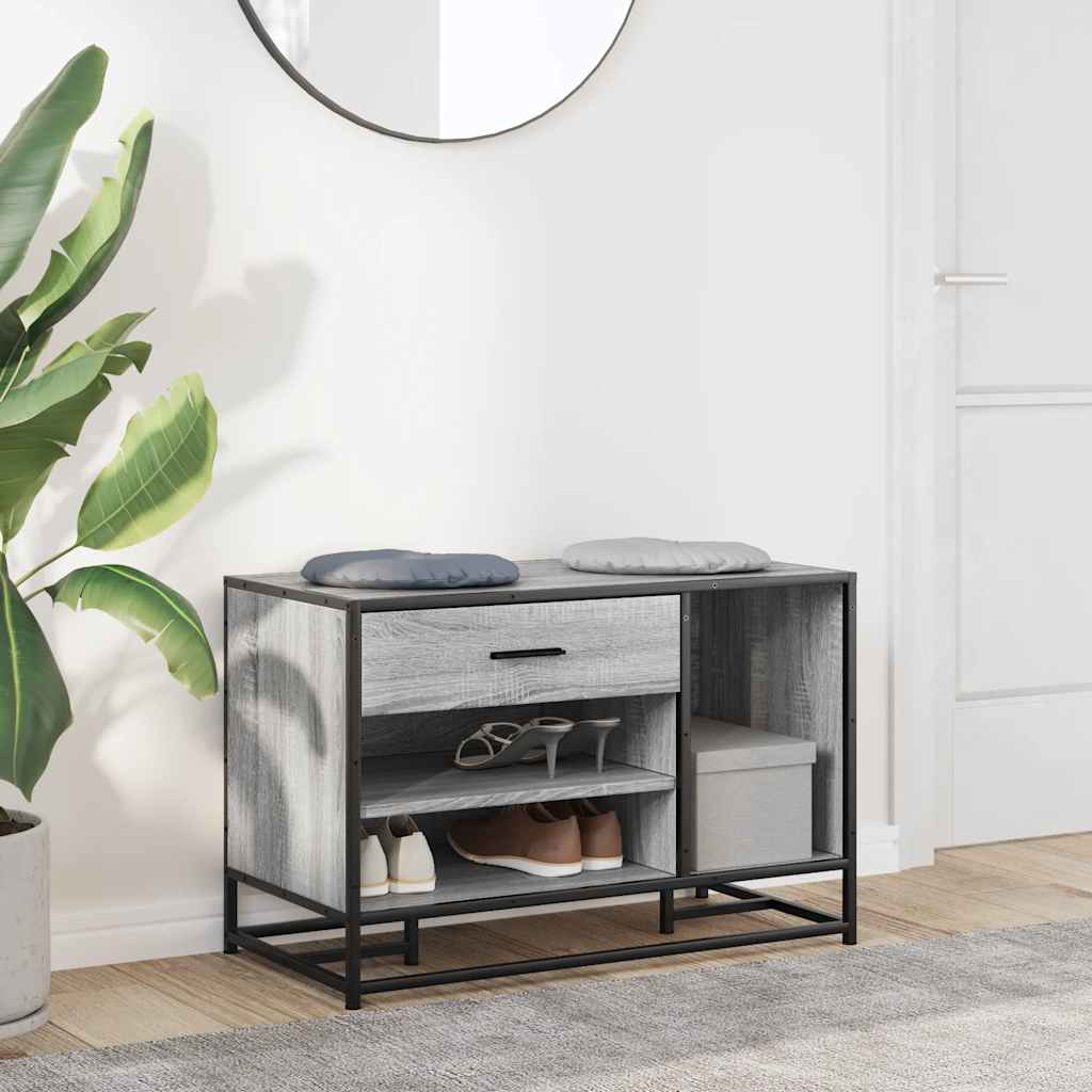 Πάγκος παπουτσιών  Γκρι Sonoma 80x40x53,5 cm