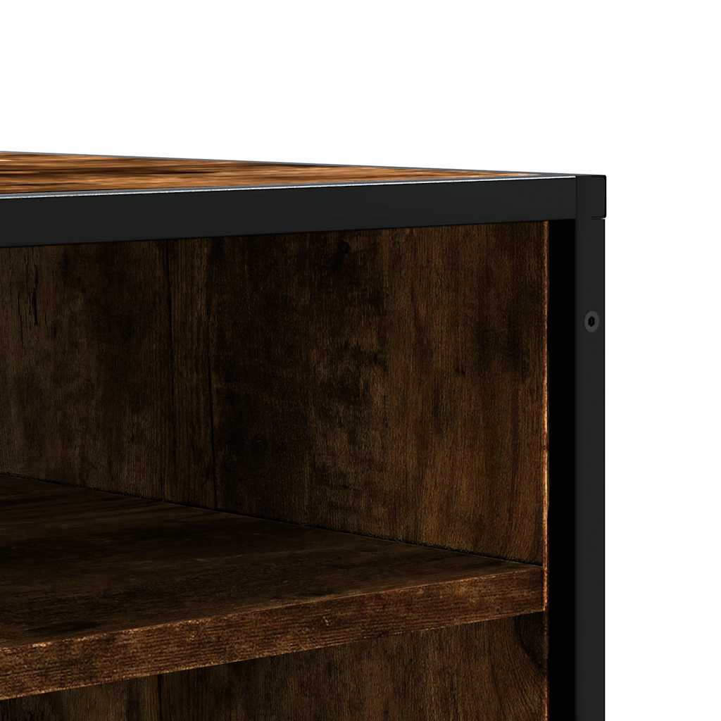 Πάγκος παπουτσιών  Καπνιστή βελανιδιά 84x40x53,5 cm