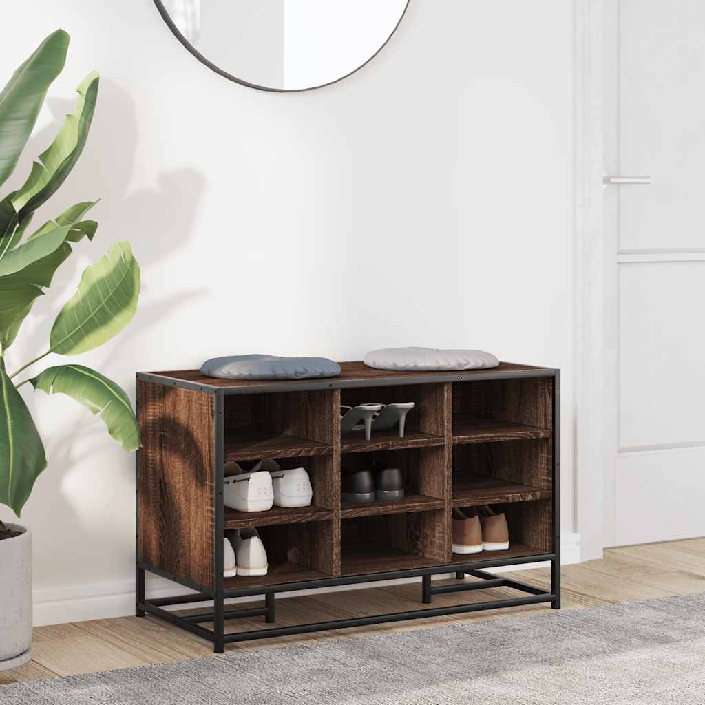 Πάγκος παπουτσιών  καφέ δρυς 84x40x53,5 cm - Pakobazaar