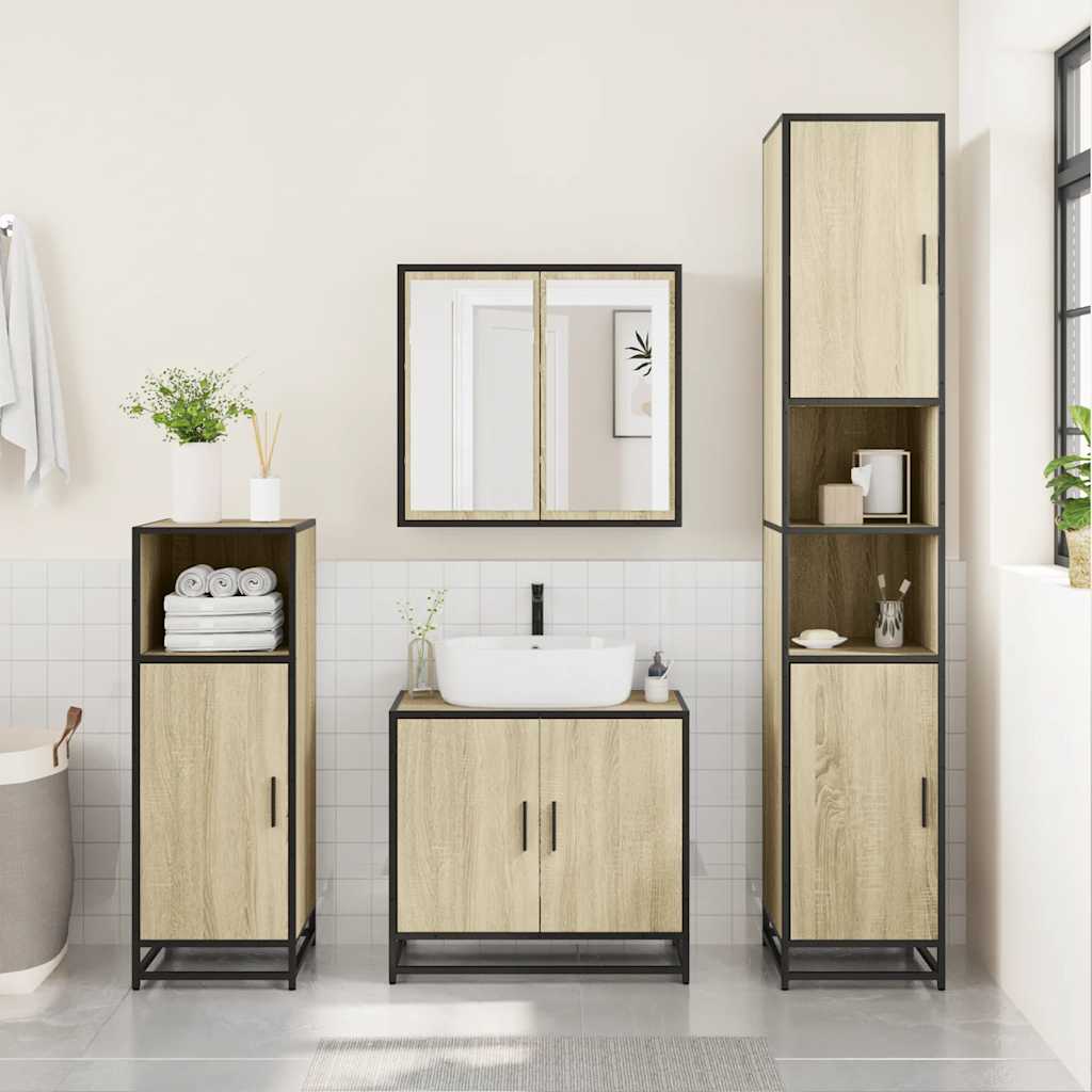 Ντουλάπι Μπάνιου Sonoma Δρυς 35x37,5x100 εκ. από Τεχνητό Ξύλο