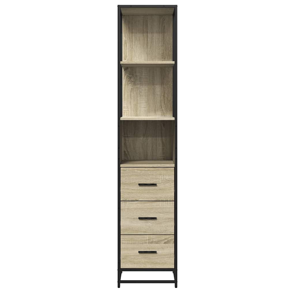 Ντουλάπι μπάνιου Sonoma Oak 35x37,5x166 cm Κατασκευασμένο ξύλο