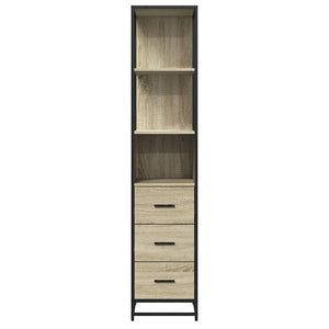 Ντουλάπι μπάνιου Sonoma Oak 35x37,5x166 cm Κατασκευασμένο ξύλο