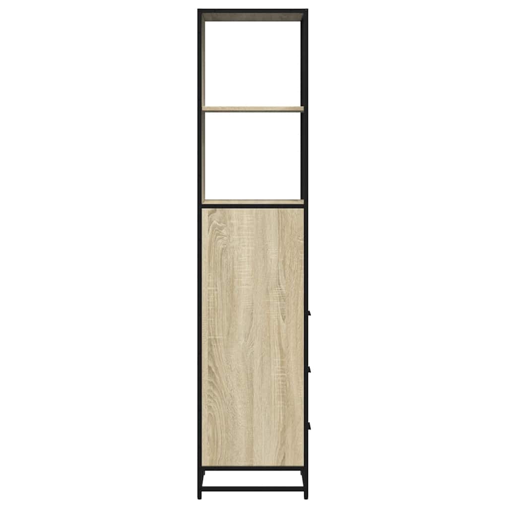 Ντουλάπι μπάνιου Sonoma Oak 35x37,5x166 cm Κατασκευασμένο ξύλο